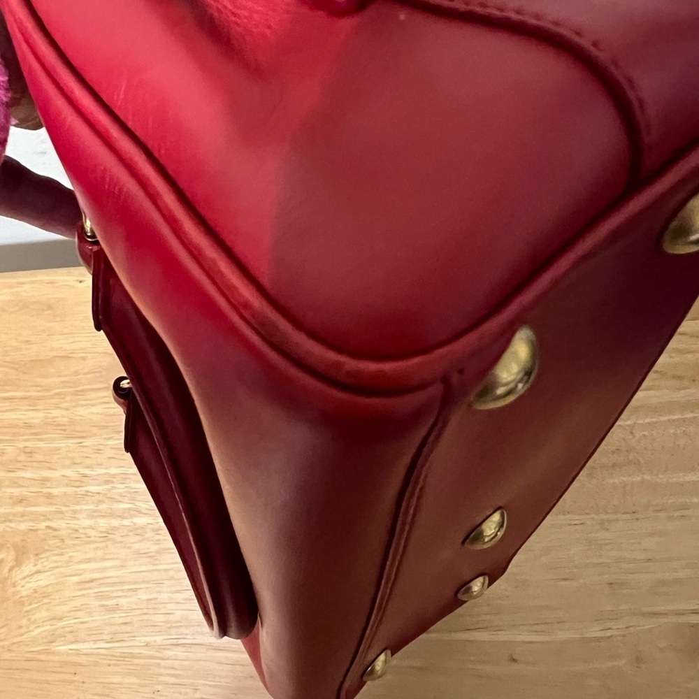 Yves St. Laurent Red Duffle Bag - Picture 7 of 13